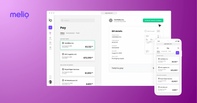Pay vendors fast via card or ACH