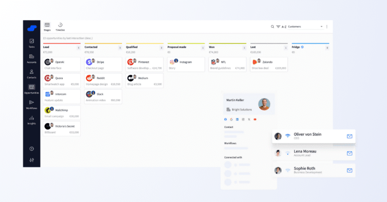 Email, calendar, LinkedIn synchronized in CRM