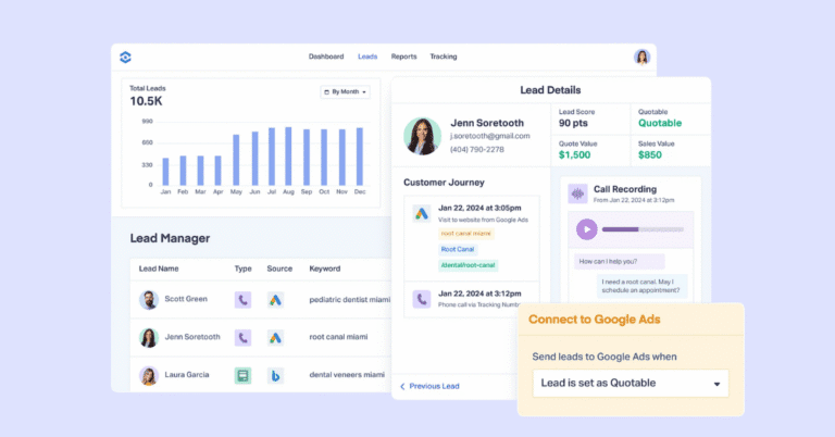 Track every lead — from calls to chats