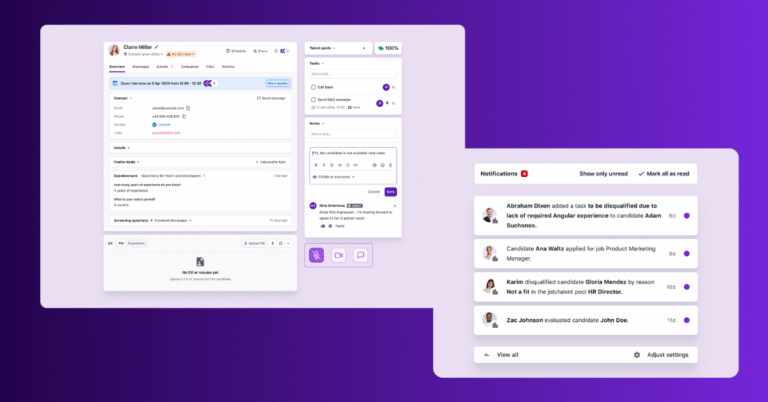 Schedule interviews smoothly with shared calendars