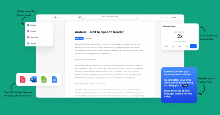 Instant text-to-speech conversion, no delays
